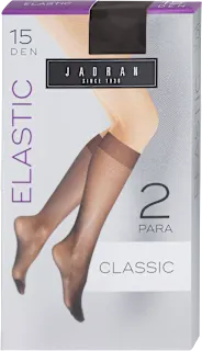 Elastic dokoljenke Classic, 15 DEN – Crna, 2 para, 4 kom.
