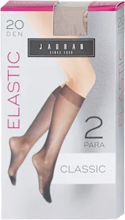 Elastic dokoljenke Classic, 20 DEN – Tamno drap, 2 para, 4 kom.