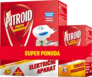 Električni aparat protiv komaraca i tekuće punjenje, 1 kom.