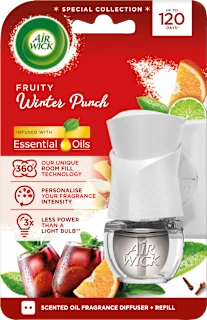 Električni osvježivač zraka komplet Essential Oils – Fruity Winter Punch, 1 kom.