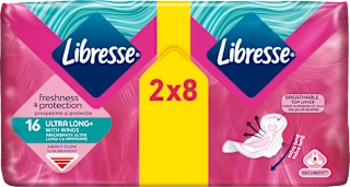 freshness & protection higijenski ulošci s krilcima – ultra long, 16 kom.