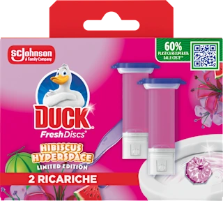 Gel za čišćenje i osvježavanje WC školjke Fresh Discs – Hibiscus Hyperspace, 2 x 36 ml, 72 g