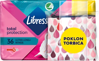 Higijenski ulošci total protection + torbica, 36 kom.