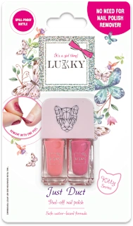 Just Duet Peel-off lak za nokte – narančasta i roza, 7 ml