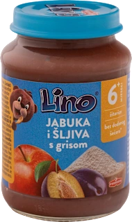 Kašica od jabuke i šljive s grisom, 6 + mj., 190 g