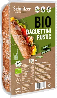 Kruh bio Baguettini Rustic, 200 g