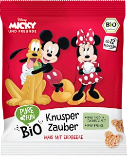 Kukuruzne grickalice za djecu Micky i prijatelji – s jagodom, 12+ mj., 30 g
