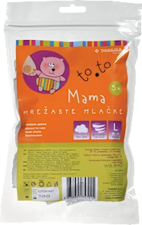 Mama mrežaste gaćice, veličina L, 5 kom.