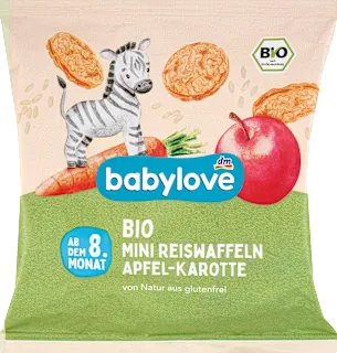 Mini rižini krekeri s jabukom i mrkvom, 8+ mj., 35 g