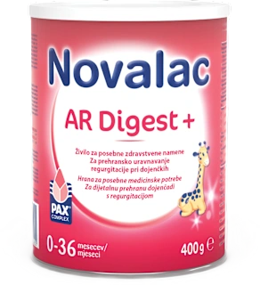 Mliječna hrana za dojenčad i malu djecu s regurgitacijom Novalac AR Digest+, 400 g