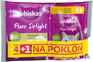 Mokra hrana za mačke – Pure Delight, 4 x 85 g + 85 g, 1 kom.