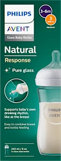 Natural Response staklena bočica za bebe, 240 ml., 1 kom.