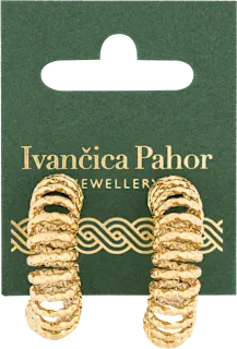 Naušnice od nehrđajućeg čelika – ring, zlatne, 1 kom.