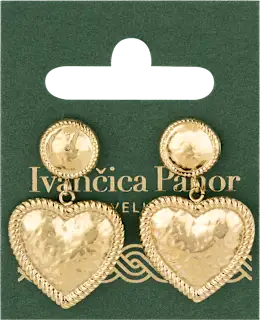 Naušnice od nehrđajućeg čelika – zlatne, srce, 1 kom.