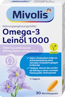 Omega-3 laneno ulje 1000 mg, kapsule, 30 kom.