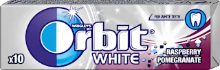 Orbit White žvakače gume Raspberry Pomegranate, 10 kom., 14 g