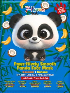 Panda Face maska za lice u maramici - kokos i banana, 1 kom.