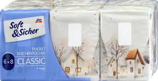 Papirnate maramice, 4-slojne, 6 x 8 kom., više vrsta, 48 kom.