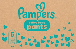 Pelene gaćice active baby, vel. 5 (11 – 17 kg), 136 kom.