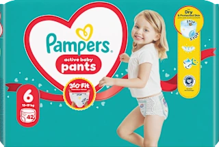 Pelene gaćice active baby, vel. 6 (13 – 19 kg), 42 kom.