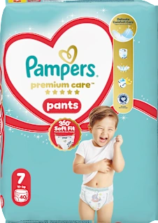 Pelene gaćice premium care, vel. 7 (15+ kg), 40 kom.