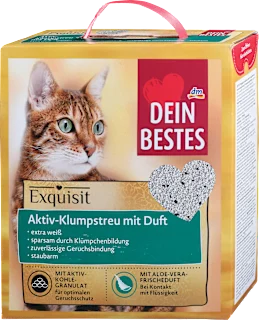 Pijesak za mačke s aktivnim ugljenom i aloe verom, 6 l
