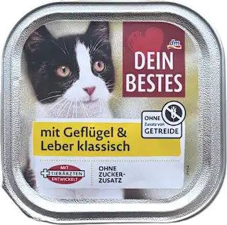 Potpuna hrana za mačke – meso peradi i jetrica, 100 g