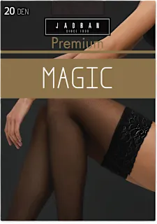 Premium Magic samostojeće čarape, 20 DEN, veličina 3 – 4 – Crna, 1 par, 2 kom.