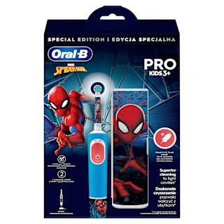 Pro Kids 3+ set električna četkica za zube + etui Spiderman, 1 kom.