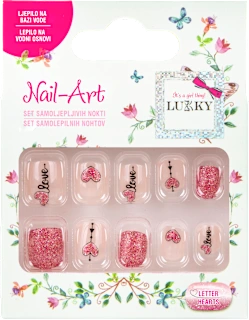 Samoljepljivi nokti – Letter Hearts, 10 kom.