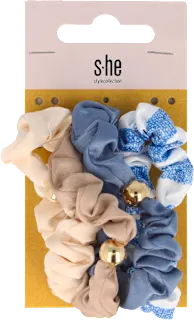 Scrunchie gumice za kosu – višebojne, 4 kom.