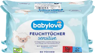 Sensitive vlažne maramice, 2 x 80, 160 kom.