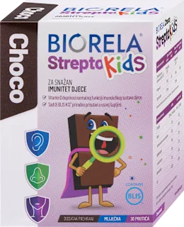 Strepto Kids čokoladice – dodatak prehrani, 30 kom.