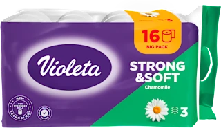 strong&soft toaletni papir, 3-slojni – kamilica, 16 kom.