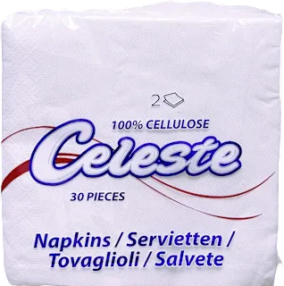 Ubrusi, 2-slojni, bijeli, 33 x 33 cm, 30 kom.
