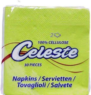 Ubrusi – zeleni, 2-slojni, 33 x 33 cm, 30 kom.