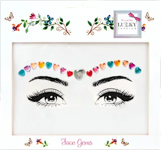 Ukras za lice Face Gems – Hearty Eyes, 1 kom.