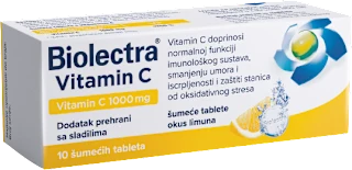 Vitamin C 1000 mg šumeće tablete – limun, 10 kom.