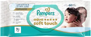 Vlažne maramice aqua soft touch, 60 kom.