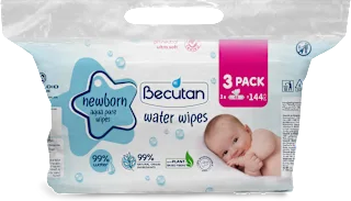 Vlažne maramice s 99 % vode, 3 x 48 kom., 144 kom.