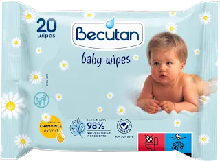 Vlažne maramice s ekstraktom kamilice, 20 kom.