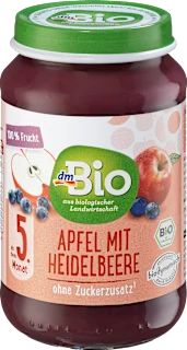 Voćna kašica – jabuka i borovnica, 5+ mj., 190 g