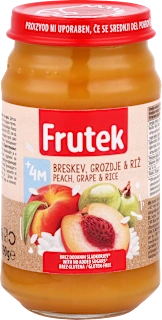 Voćna kašica od breskve, grožđa i riže,4+mj., 190 g