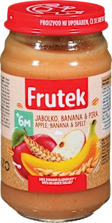 Voćna kašica od jabuke i banane s pirom, 6+mj., 190 g