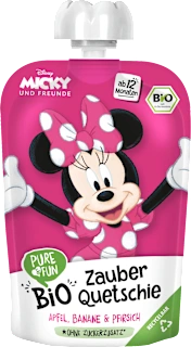 Voćni pire Minnie – jabuka, breskva i banana, 12+ mj., 100 g