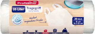 Vreće za smeće s ručkama – 35 l, 25 kom.