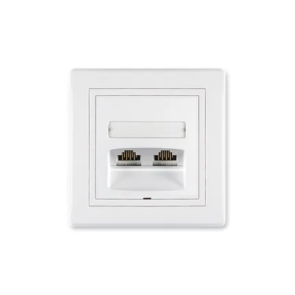 ALING CONEL komunikacijska dupla priključnica sa Keystone modulima 2xRJ45 8/8 Cat6 UTP
