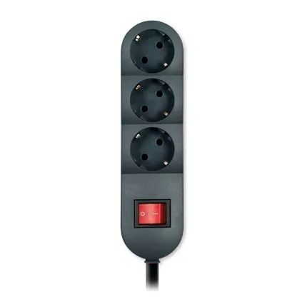 ALING CONEL šuko priključnica nerastavna trostruka max 3600W 3x16A 250V~ sa dvopolnim indikatorskim prekidačem 16A 250V~ , 1.5m