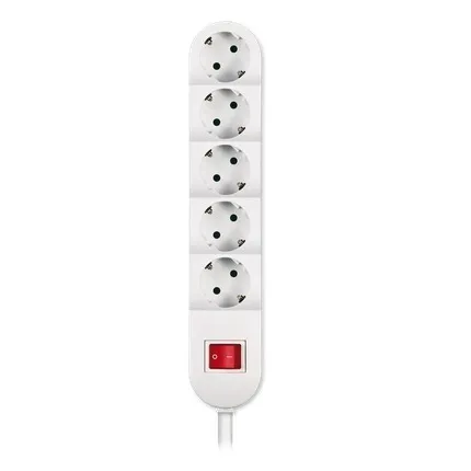 ALING CONEL šuko priključnica prijenosna nerastavna peterostruka max 3600W 5x16A 250V~ sa dvopolnim indikatorskim prekidačem 16A 250V~, 1.5m
