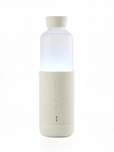 EQUA Glow boca, staklena boca + silikonska navlaka, senzor, 750ml, Off White